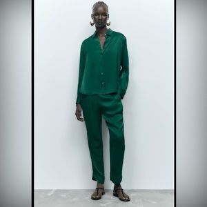 Zara satin effect pants